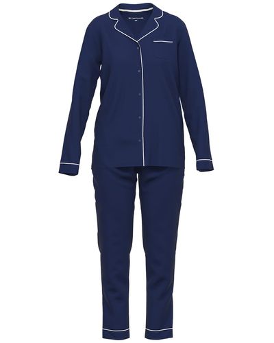 Tom Tailor Pyjama mit Knopfleiste - Blau