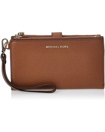 Michael Kors S Adele Pebbled Leather Smartphone Wallet - Schwarz