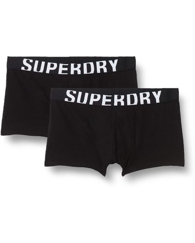 Superdry S DUAL Logo Double Pack Trunks - Schwarz