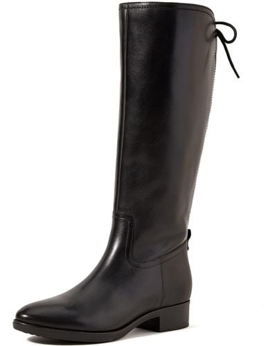 Geox D Felicity A - Botas de Cuero para Mujer - Negro