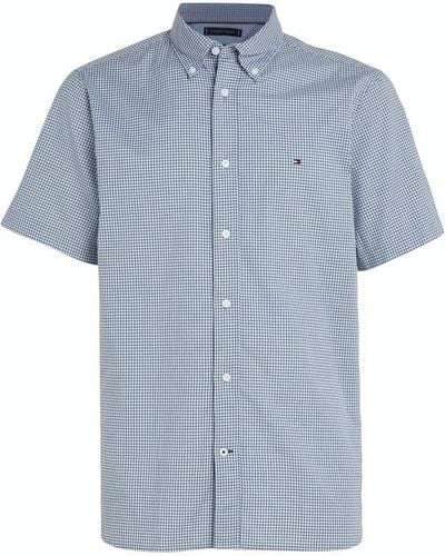 Tommy Hilfiger Flex Gingham Rf Shirt S/s Casual Shirts - Blauw