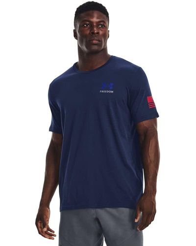 Under Armour New Freedom Flag T-Shirt - Blau