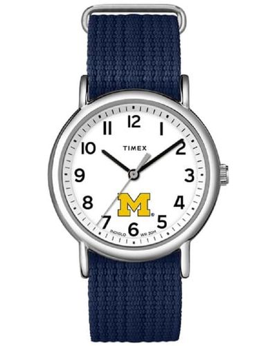 Timex Michigan Wolverines With Slip-thru Single Layer - Blue