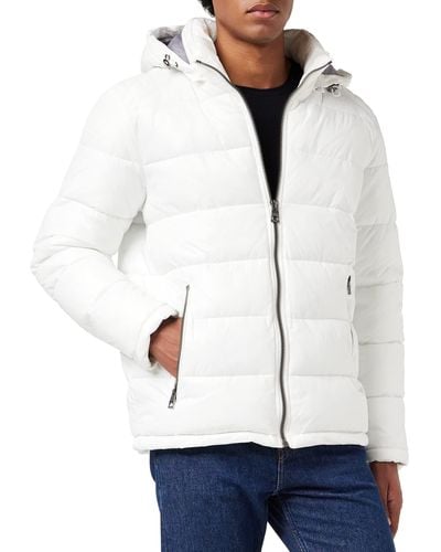 Guess Chaqueta Acolchada de Peso Medio - Blanco