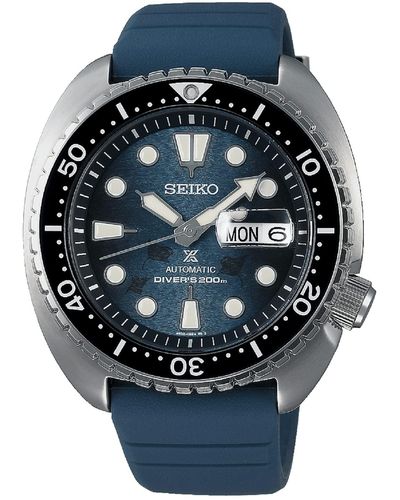 Seiko Orologio Prospex Automatico Diver's 200m Acciaio Silicone SRPF77K1 - Blu
