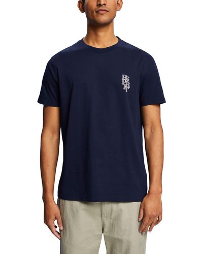 Esprit T-Shirt mit Logo - Blau