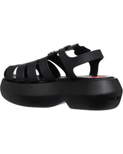 Love Moschino Women Love Sandals Black 7 Uk