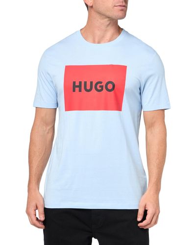 HUGO Big Square Logo Short Sleeve T-shirt - White