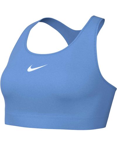 Nike Damen Dri-fit Swsh HGH SPT Bra Soutien-Gorge de Sport - Bleu