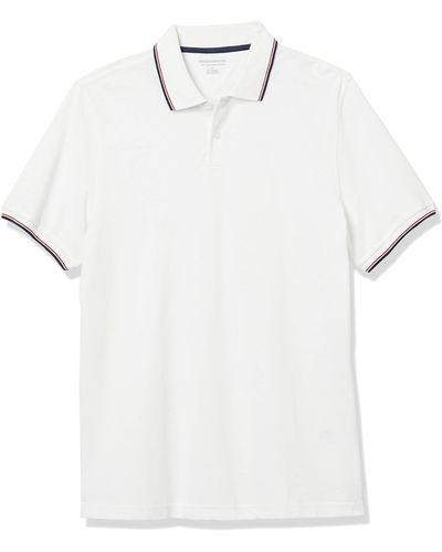 Amazon Essentials Piqué-Poloshirt aus Baumwolle - Weiß