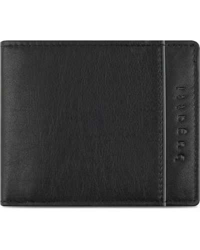 Bugatti Banda Wallet With Push Button And Flap Black - Nero