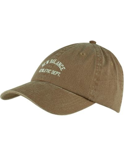 New Balance , , Nb 6 Panel Seasonal Hat, Stylish Baseball Cap For Adults, One Size Fits Most, Walnut - Green