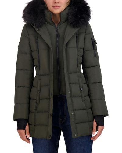 Nautica women's microfiber deals heavy weight down coat