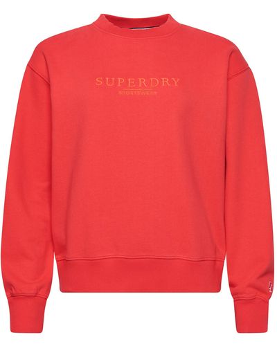 Superdry Embroidered Loose Crew Sweat Sweatshirt