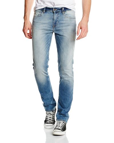 Guess Raad Mannen Skinny Jeans - Blauw