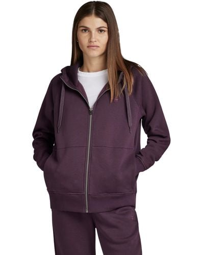 G-Star RAW Premium Core 2.1 Hooded Zip Thru Sweatshirt Sweats - Paars