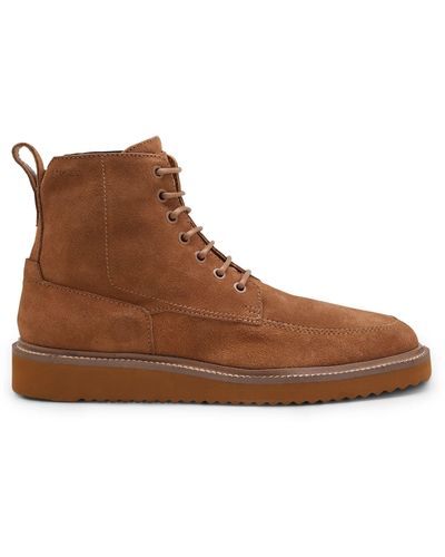 HUGO Lace-up Boots In Suede Leather With Eva Sole - Brown