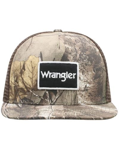 Wrangler Realtree Camo and Mesh Adjustable Snapback Hat - Mettallic
