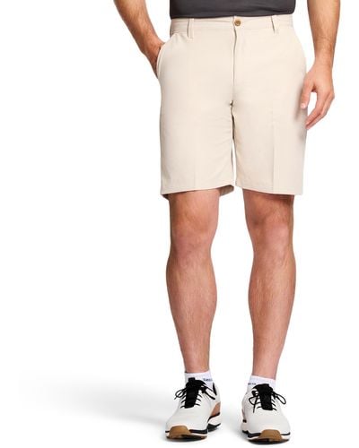 Izod 9.5"micro Poly Classic Fit Golf Short - Natural