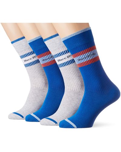 Marc O' Polo Body & Beach Legwear M 4-Pack Socken - Blau