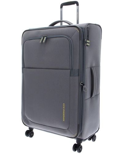 Mandarina Duck Smile & Go Trolley Large Expandable Steel - Grau