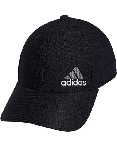 adidas Release 3 Structured Stretch Fit Cap Black/white/grey Lg/xl - Blue