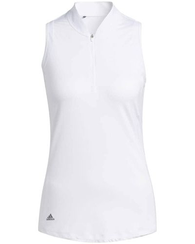 adidas Golf Standard Racerback Sleeveless Polo Shirt - White