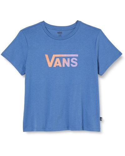 Vans WM Drop V SS Crew T-Shirt - Bleu