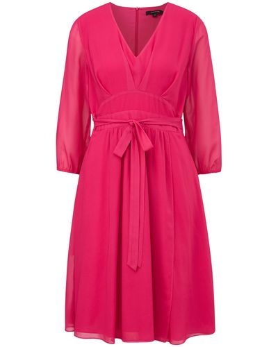 Comma, Kurzes Kleid mit Bindegürtel pink 40