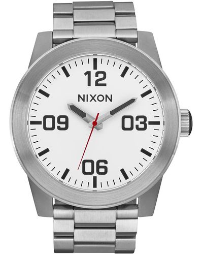 Nixon Corporal Ss A346. 100m Water Resistant Xl 's Watch - Grey