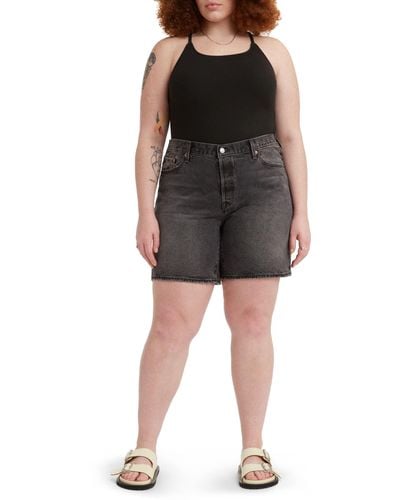 Levi's Plus Size 501 90s Shorts Pantalones cortos vaqueros Tallas Grandes Mujer Black Worn In - Gris