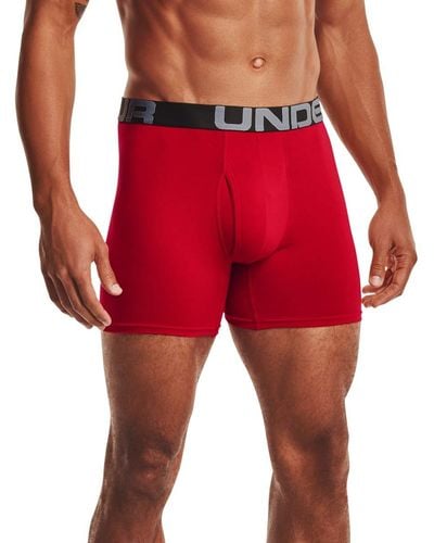 Under Armour Charged Cotton 6 ́ ́ Boxer 3 Units 5XL - Rot