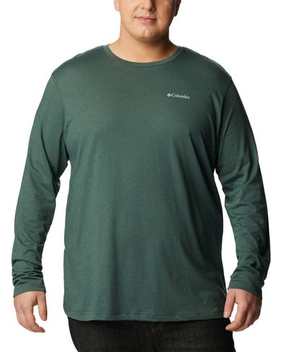 Columbia Thistletown Hills langärmliges T-Shirt Wanderhemd - Grün