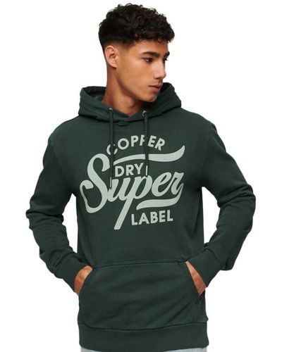 Superdry Vintage Copper Label Hood M2012457A Enamel Green L Hombre - Verde
