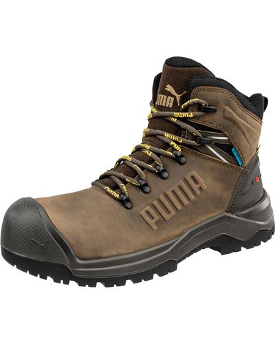 PUMA Safety Iron 6" Work Boot Composite Toe Slip Resistant Waterproof Eh - Brown