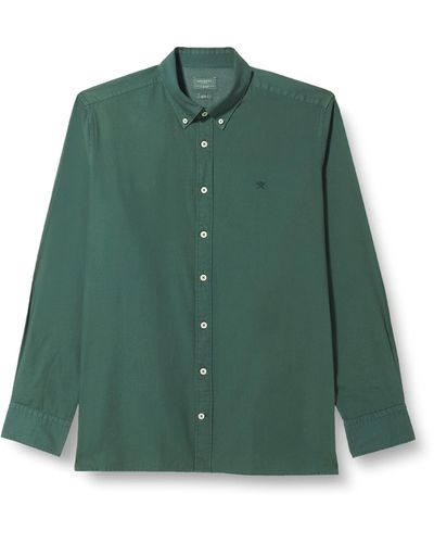 Hackett Bekleidungsgefärbtes Oxford-Gewebe Hemd - Grün