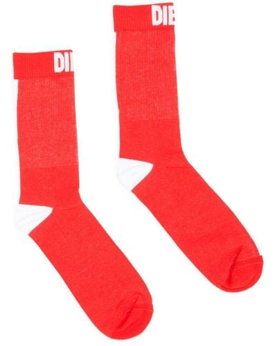 DIESEL Skm-ray Socks - Red