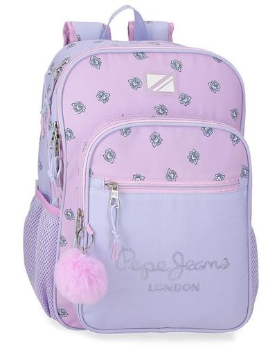 Pepe Jeans Becca Purple School Backpack 30 X 40 X 12 Cm Polyester 14.4 L