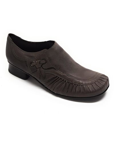 Gabor Schuhe Shoes 14.433.13 Halbschuhe Old Nappa Wax Fumo - Schwarz