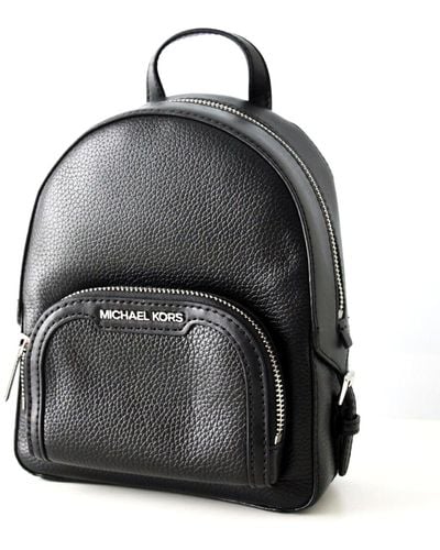 Michael Kors Jaycee XS Convertible Zip Pocket Rucksack Tasche Leder Schwarz