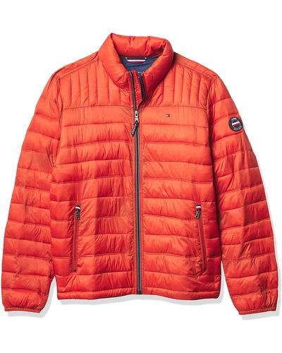 Tommy Hilfiger Ultra Loft Lightweight Packable Puffer Jacket - Red