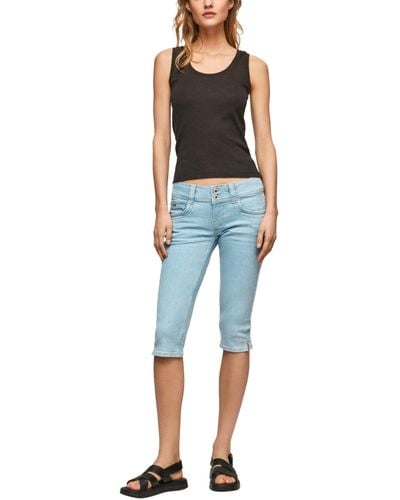 Pepe Jeans Gen Crop Jeans-Shorts - Schwarz