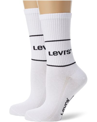 Levi's Logo Sport Short Cut Socks Calcetín Corto - Blanco