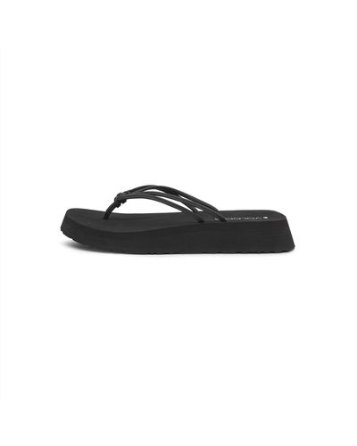 Volcom Forever Up Platform Sandal Flip Flop - Black