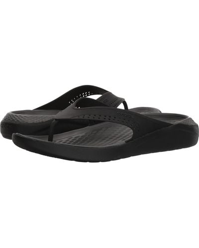 Crocs™ Literide Flip U Beach Pool Shoes - Black