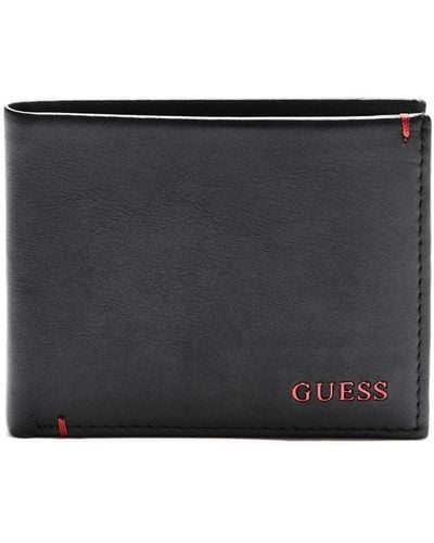 Guess Leather Bifold Wallet - Black