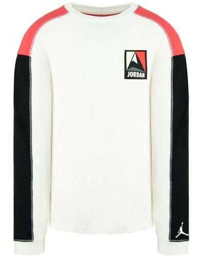 Nike Jordan Logo Lng Sleeve Crew White Winter Utility Thermal Top Ct3382 100