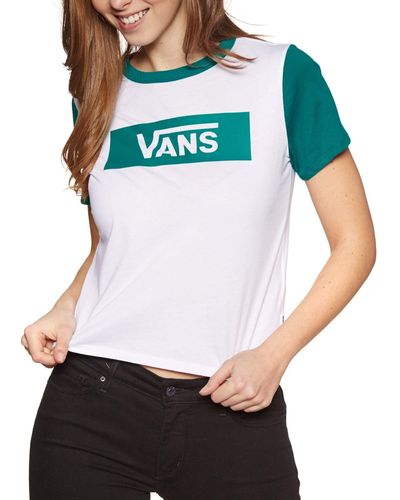 Vans T-shirt Donna V Tangle Range Ringer White Quetzal S