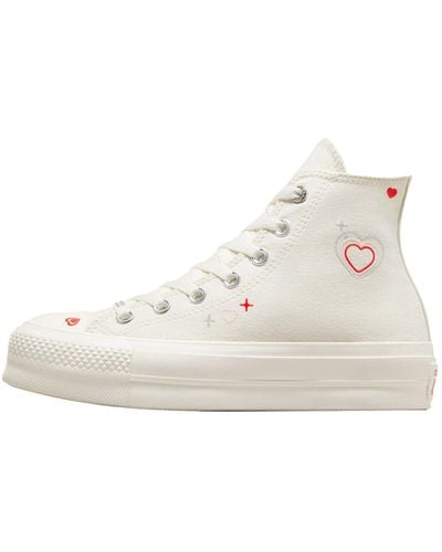 Converse Chuck Taylor All Star Lift High Top Sneakers Voor - Naturel