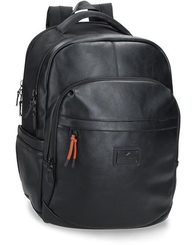 Pepe Jeans Egham Laptop Backpack Double Compartment Black 30 X 42 X 14.5 Cm Polyester 20.46l